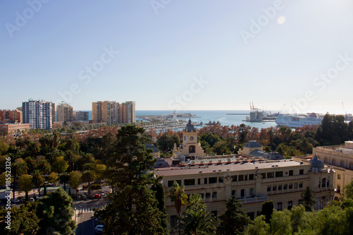 Malaga. Panoramic view. Malaga, Costa del Sol, Andalusia, Spain. Picture taken – 17 december 2017.