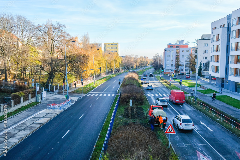 Obraz premium Prague, Chech republic - November, 17, 2017: district in a center of Prague