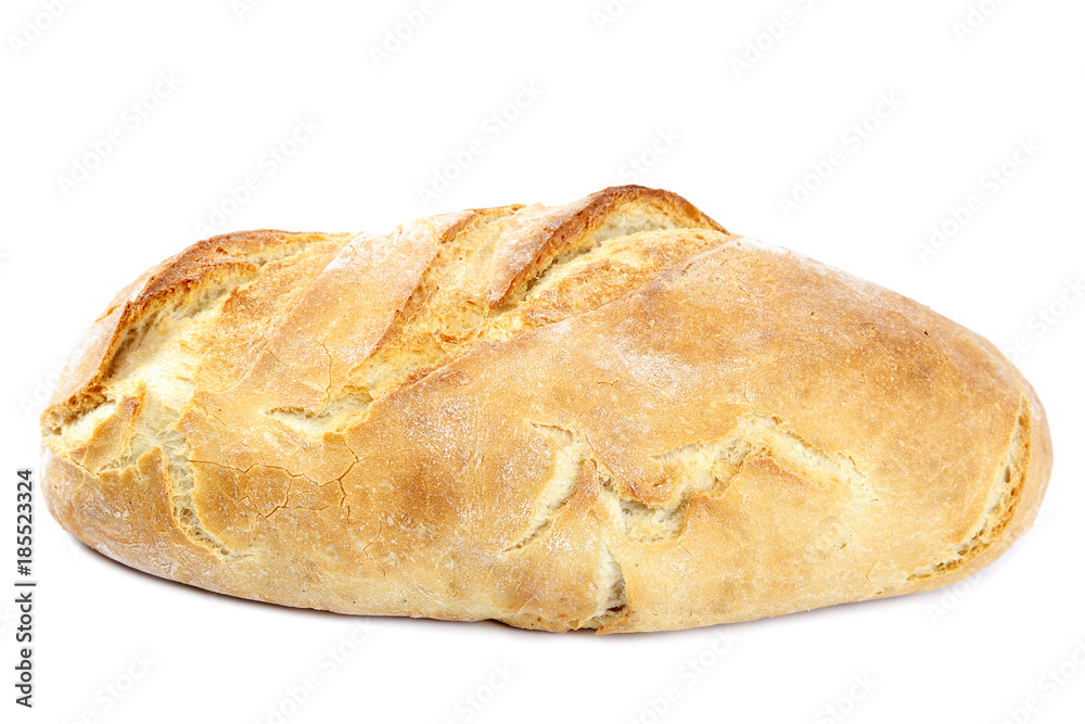 Loaf of wheat bread on white background. Loaf of wheat bread on white background.