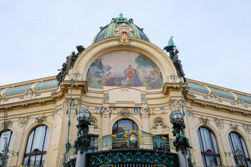 Naklejka premium Prague, Chech republic - November, 17, 2017: district in a center of Prague