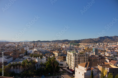 Malaga. Panoramic view. Malaga, Costa del Sol, Andalusia, Spain. Picture taken – 17 december 2017.