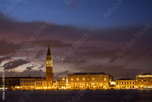 City view of Venice after sunset