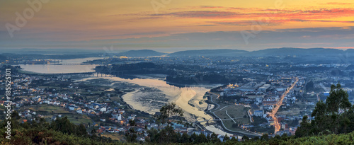 Ferrol Estuary Panorama Galicia Spain