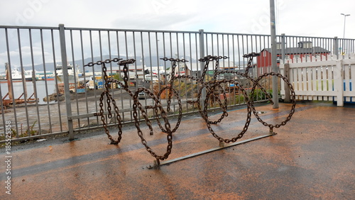 The bicycle parking