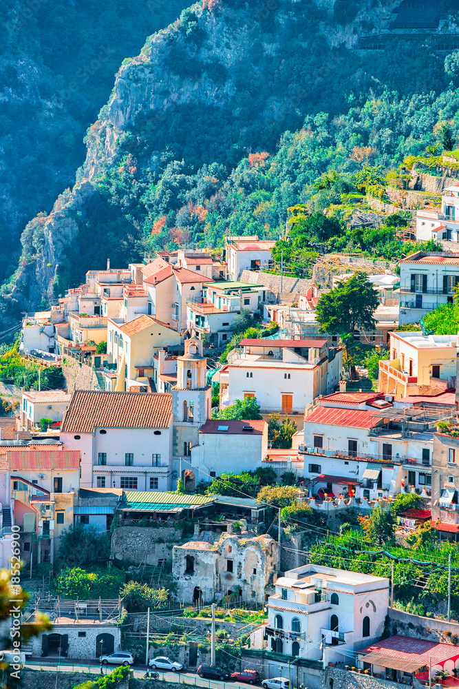 Scenery with houses at Ravello village