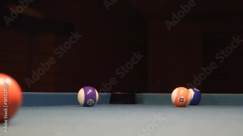 American Pool, the shot eight ball going in billiard pocket