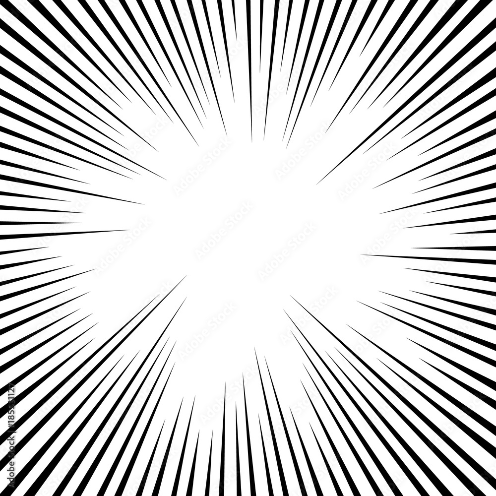Background of radial lines for comic manga books. Explosion background vector illustration Background of radial lines for comic manga books. Explosion background vector illustration