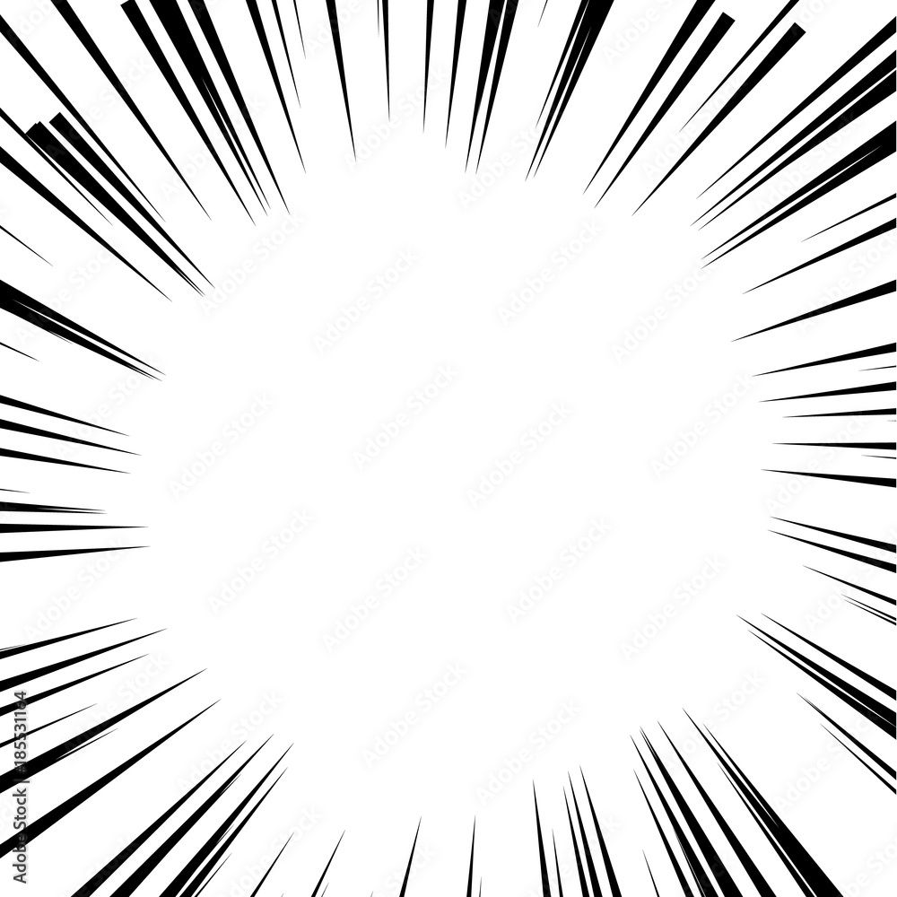 Background of radial lines for comic manga books. Explosion background vector illustration Background of radial lines for comic manga books. Explosion background vector illustration