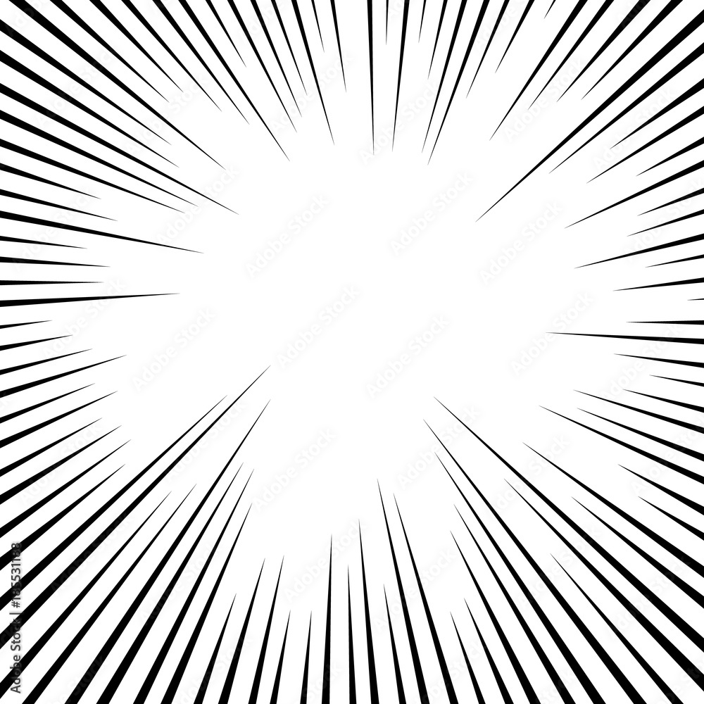 Background of radial lines for comic manga books. Explosion background vector illustration Background of radial lines for comic manga books. Explosion background vector illustration