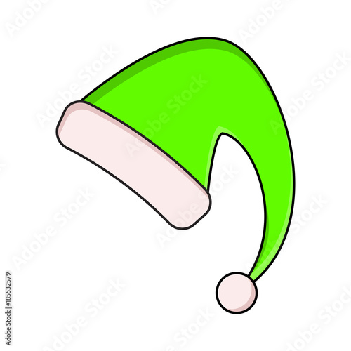 elf hat for christmas design isolated on white background