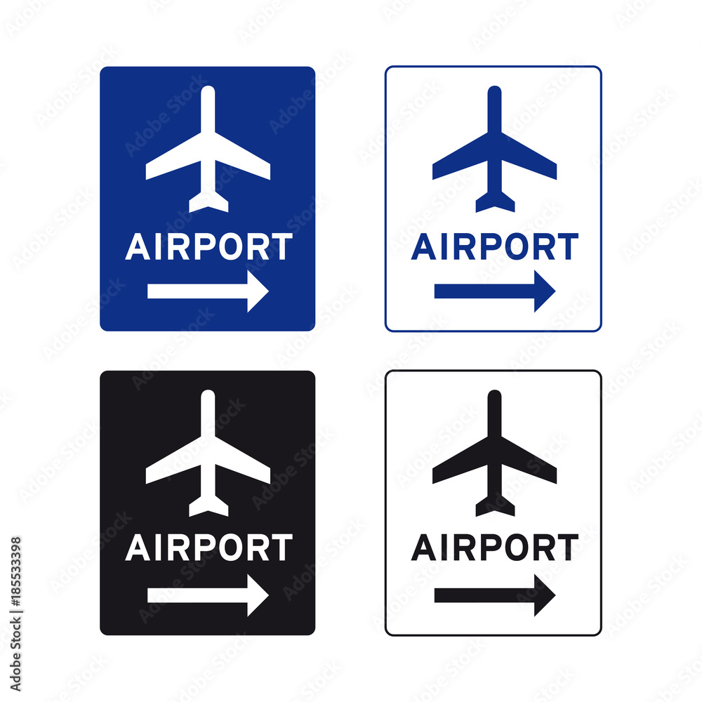Airport sign set