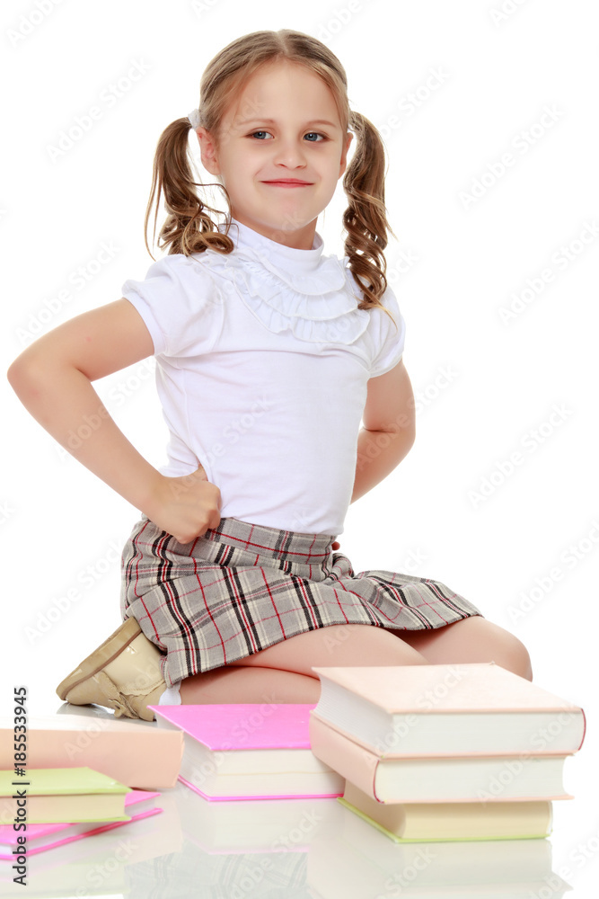 Little girl with a book Little girl with a book