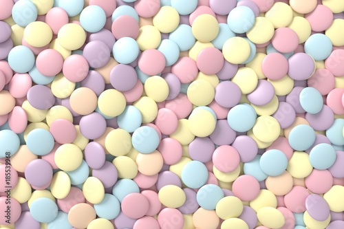 Candy background. 3d rendering.