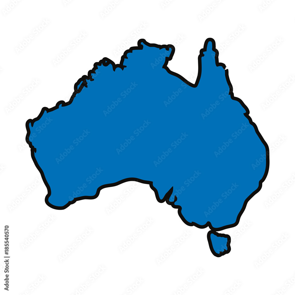 map of australia  vector illustration