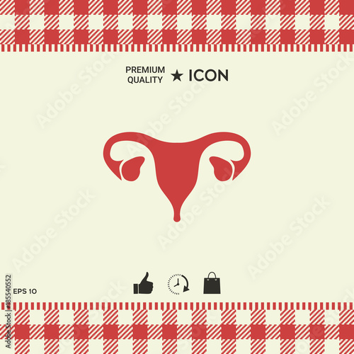 Bild auf Leinwand Human organs. Female uterus icon