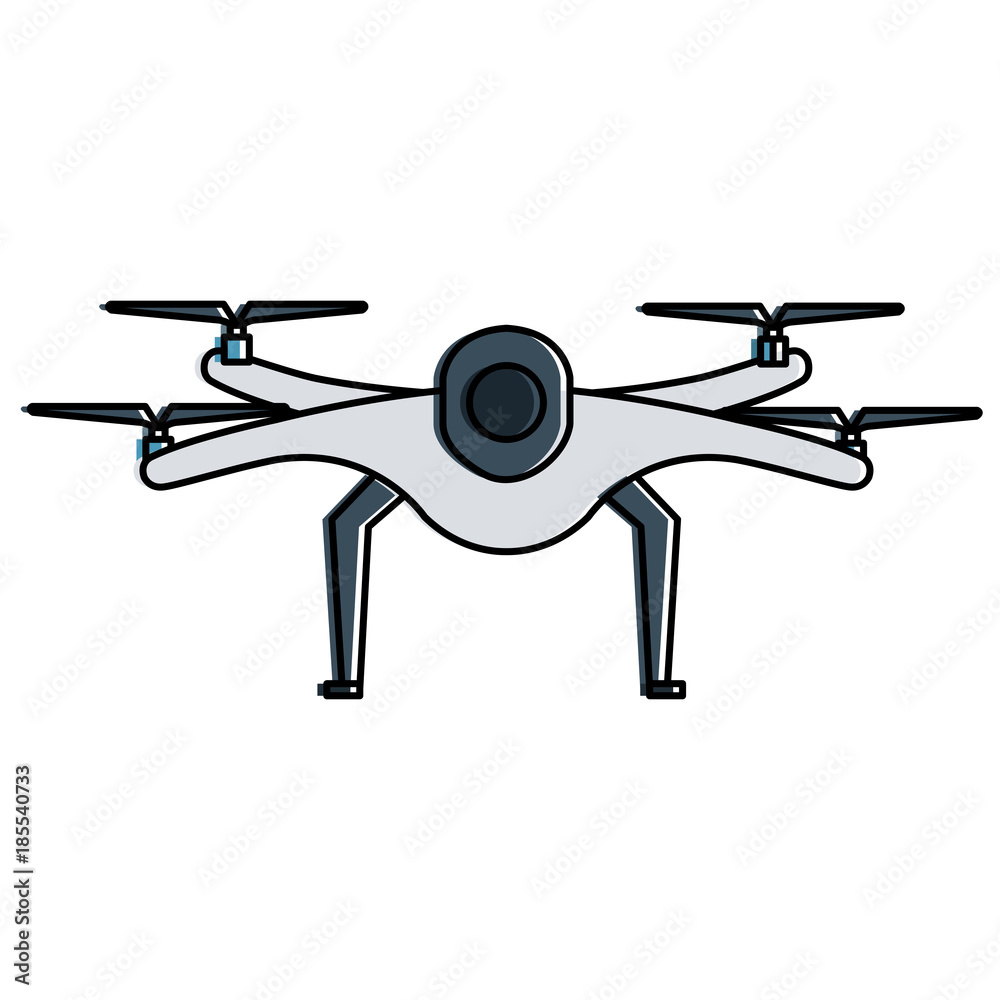 drone technology isolated icon drone technology isolated icon
