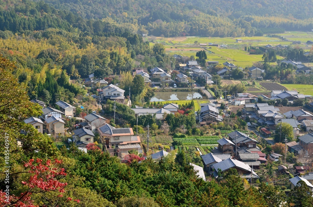 京都　嵯峨天皇陵からの眺め