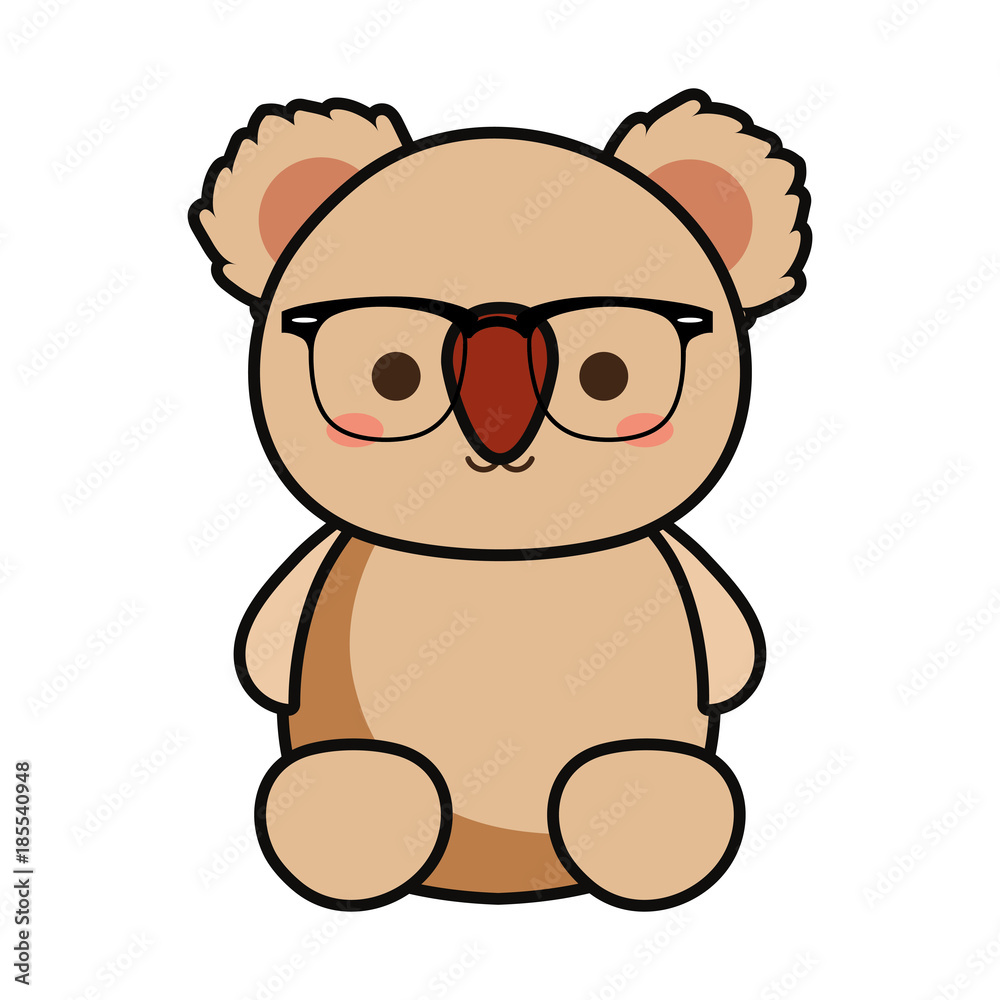 baby koala with glasses vector illustration baby koala with glasses vector illustration