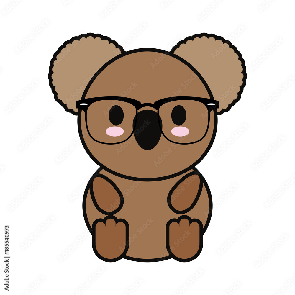 koala with glasses vector illustration koala with glasses vector illustration