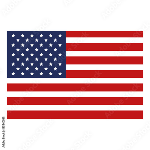USA flag isolated icon