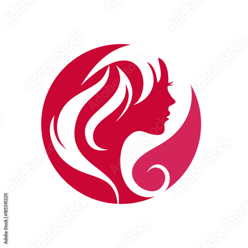 hairdresser beauty logo vector