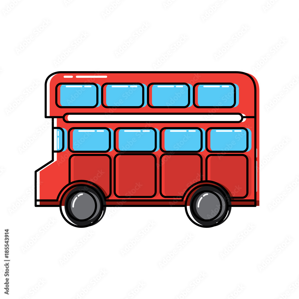 double decker bus london united kingdom icon image vector illustrationd design 