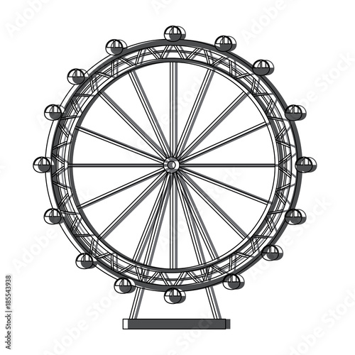 ferris wheel icon image vector illustration design 