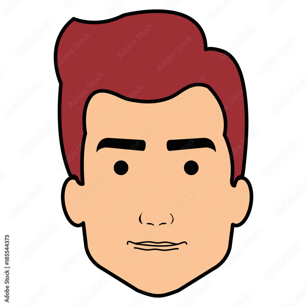 young man head avatar character