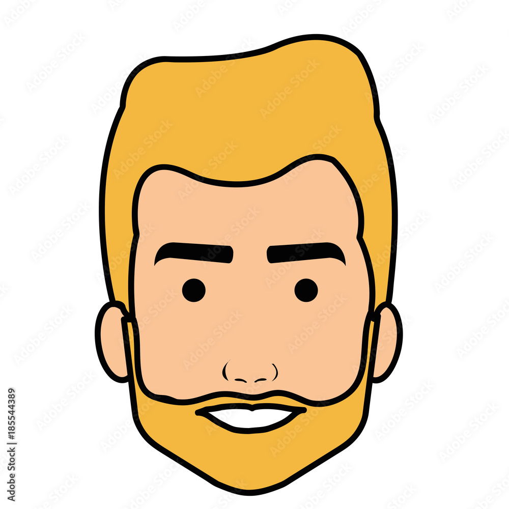 Fototapeta premium young man head avatar character