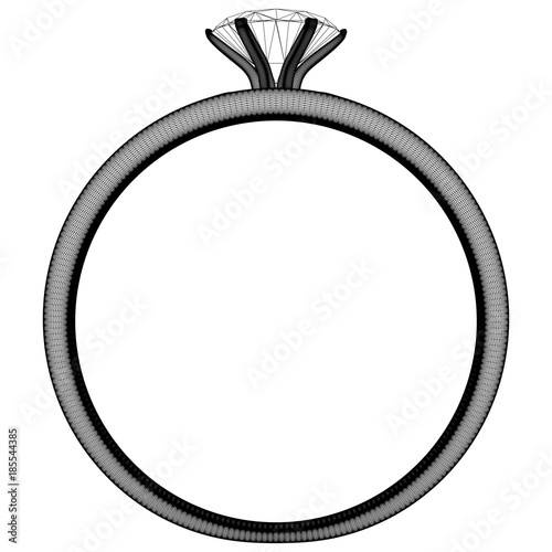 Ring With Diamond Vector 