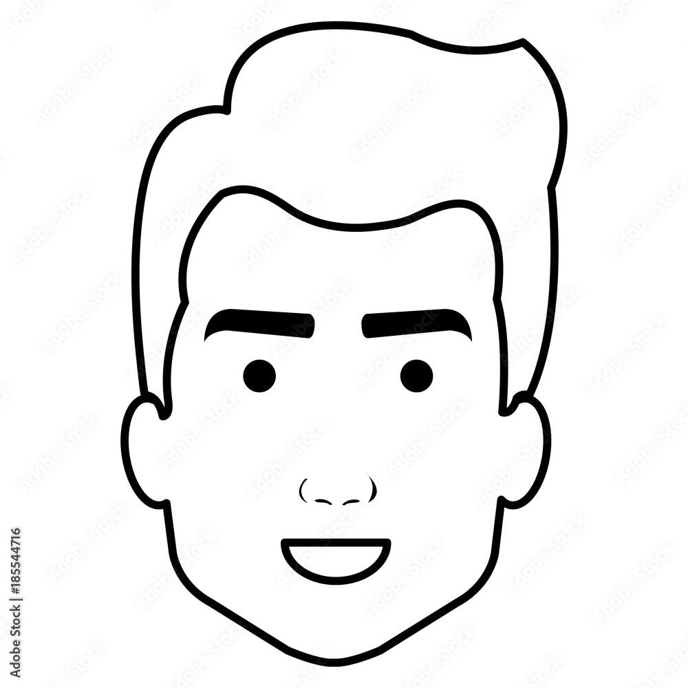 young man head avatar character young man head avatar character