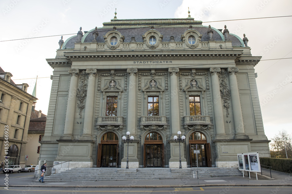 BERN, SWITZERLAND. 30 October2017, Bern City Theater known in the city as Stadttheater Bern (Konzert Theater Bern).