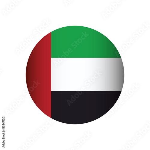 United Arab Emirates round icon flag