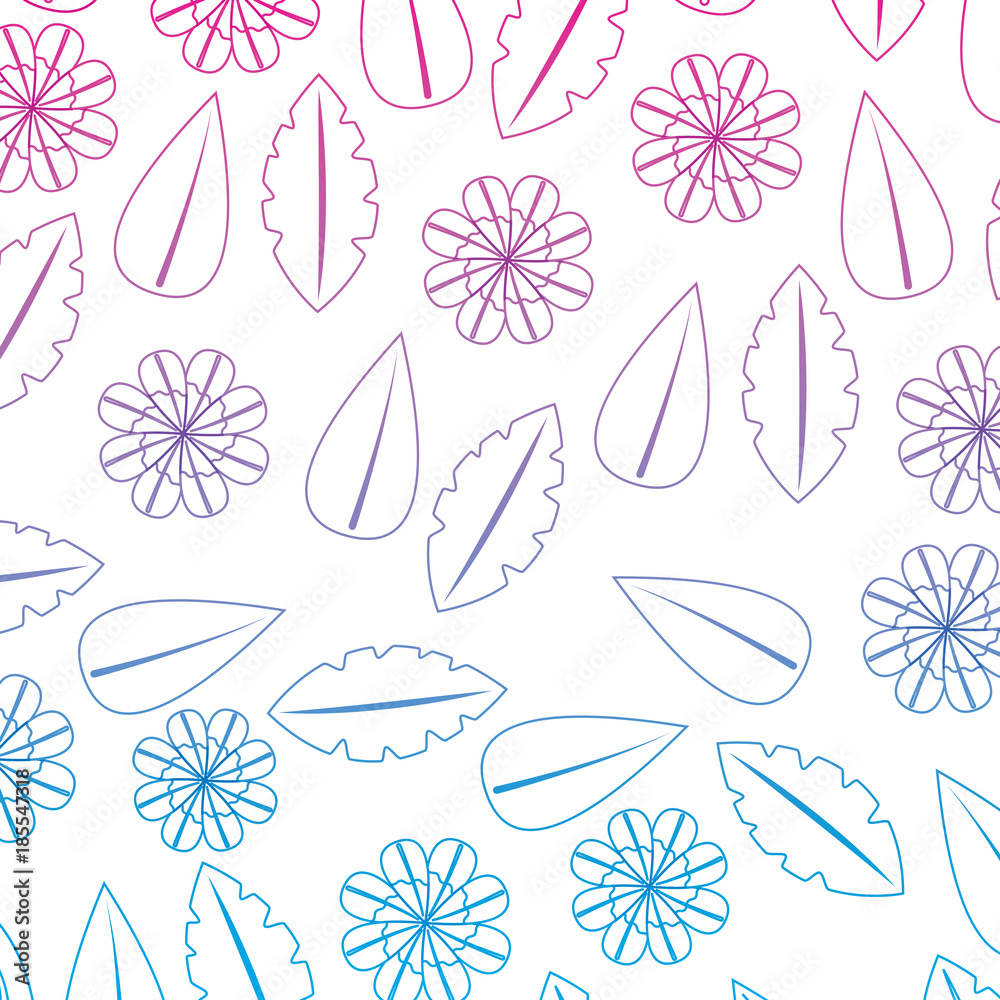 flower with delicate leaves floral pattern image vector illustration design 