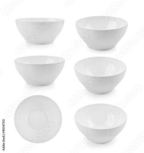 white bowl on white background