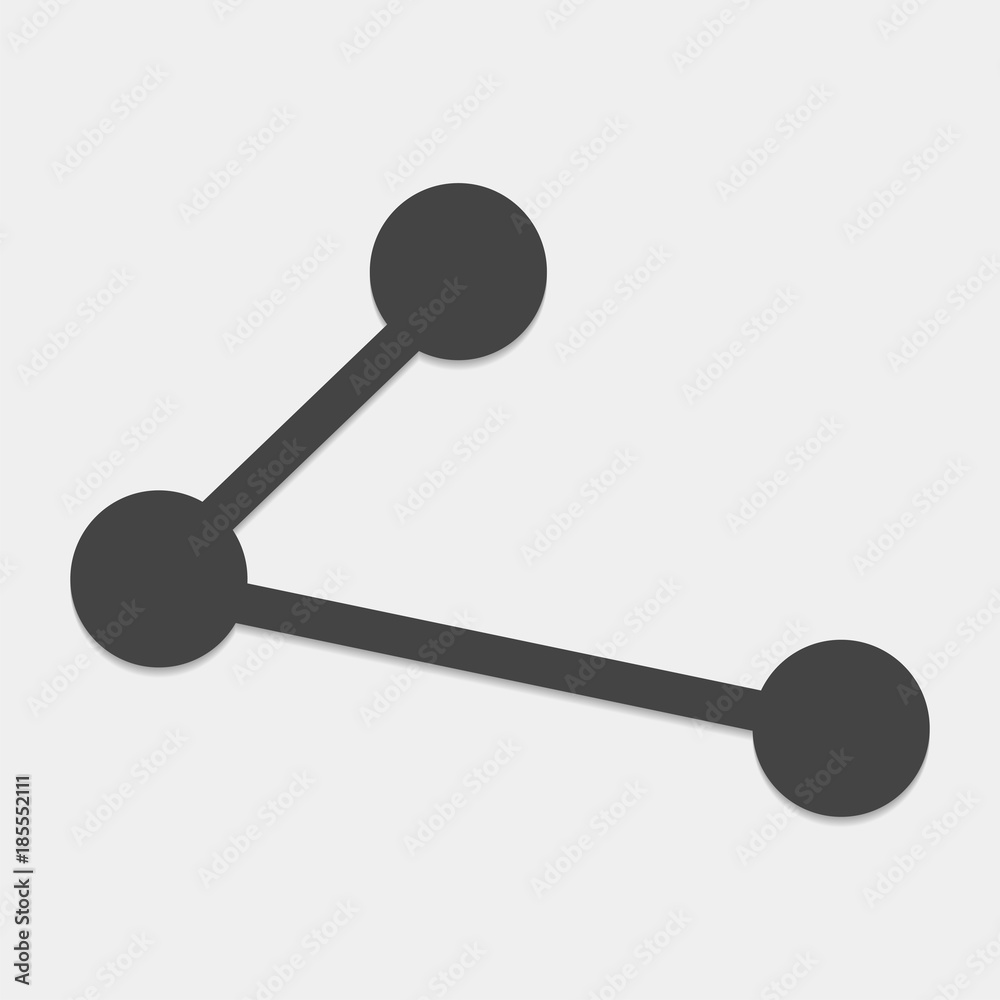Vector image sharing icon. Icon shared icon on light background Vector image sharing icon. Icon shared icon on light background