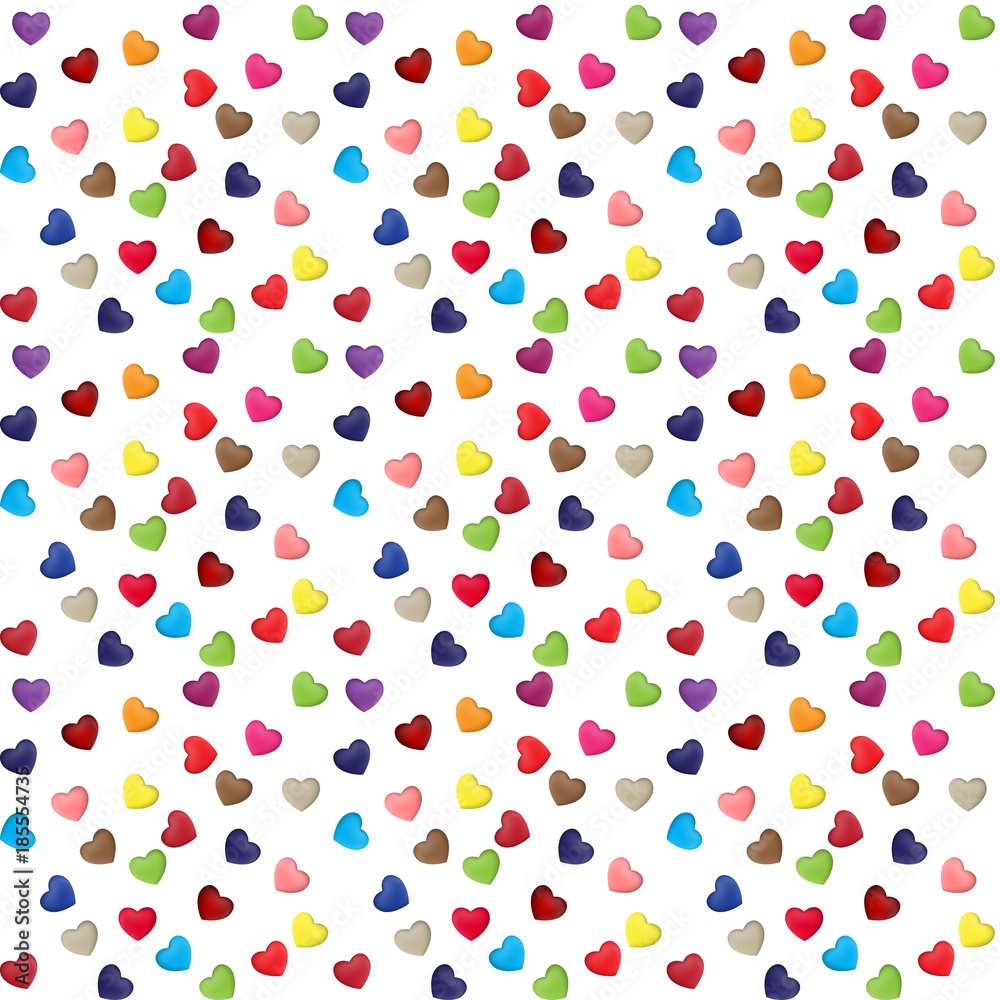 Hearts for Valentine's Day Sale, seamless pattern. Vector Illustration.