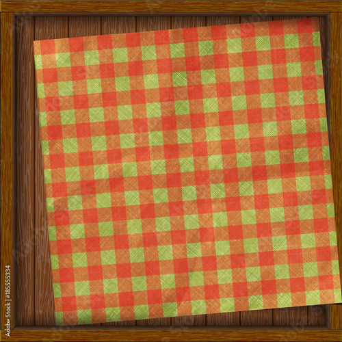 wooden frame with boards serviette