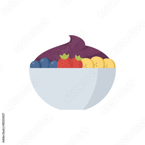 A bowl of acai illustration vector