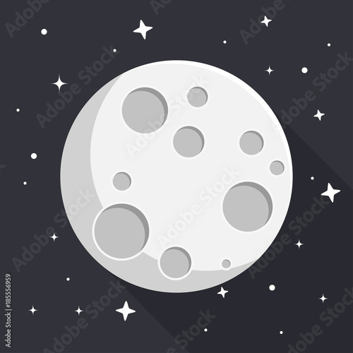 Mond Flat Design Icon