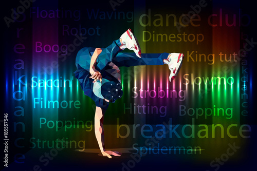  breakdancer polygonal image