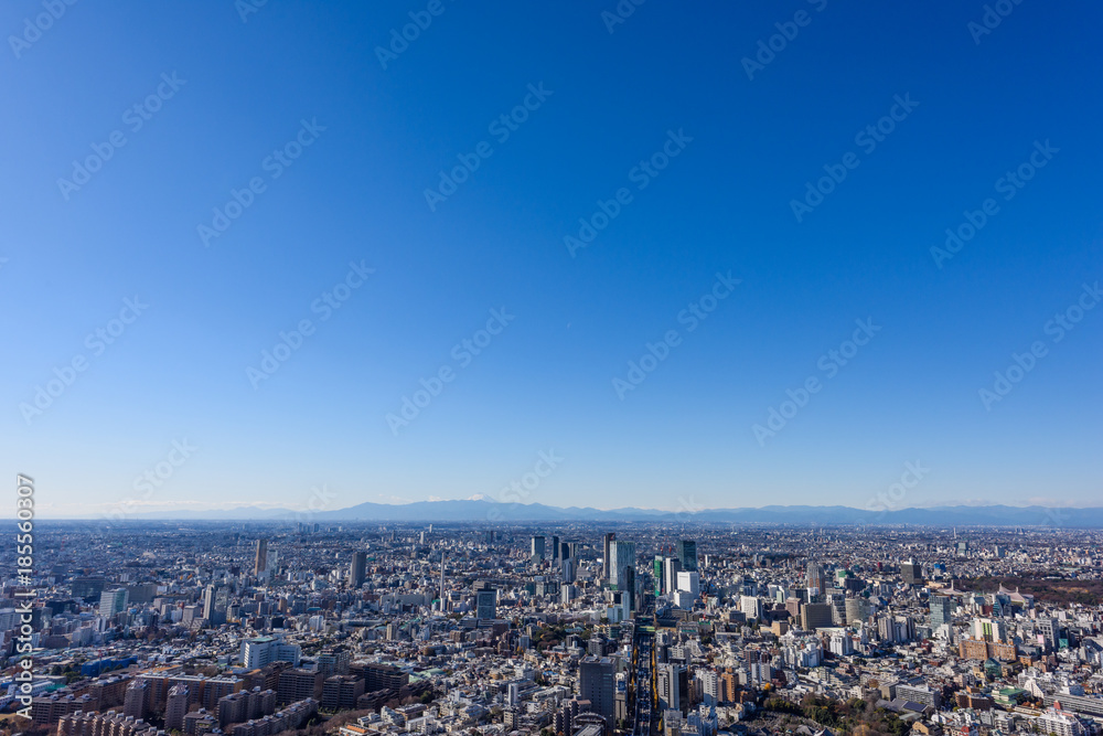 冬の晴れた東京