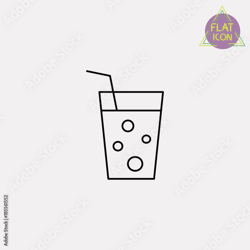 carbonated drink line icon