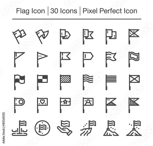 flag line icon,editable stroke,pixel perfect icon