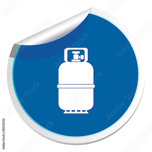 Camping gas bottle icon. Flat icon isolated
