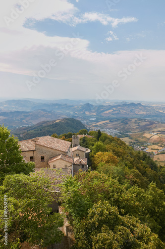 San Marino, Panoramic view of the local surroundings.