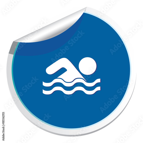 Swimming water sport icon