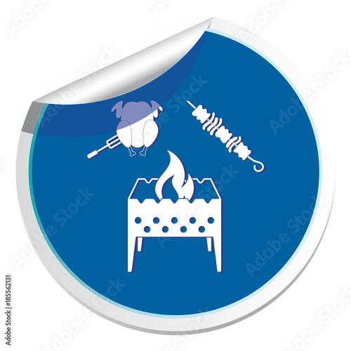 Brazier kebab and chicken icon
