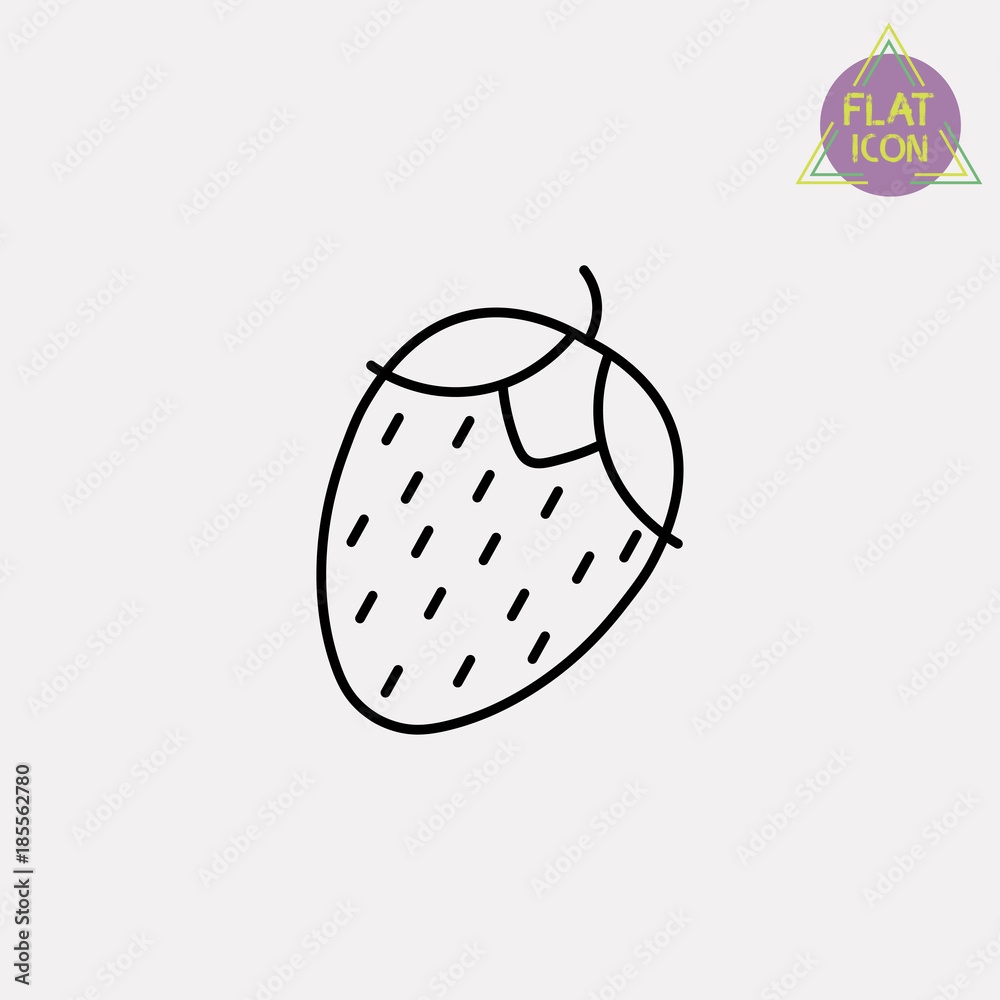 strawberry line icon strawberry line icon