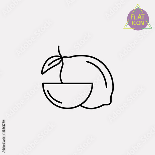 lemon line icon